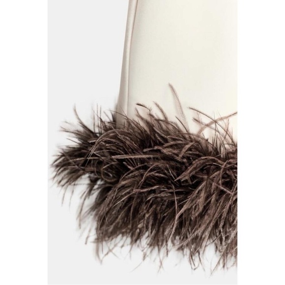 Zara feather satin effect dress - Picture 7 of 9